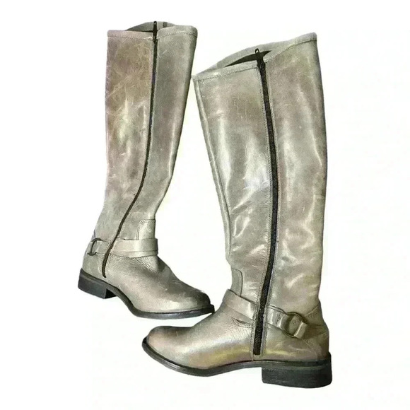 Hinge Dakota Knee High Outer Leather Riding Boots Size 5.5 new - Picture 1 of 14